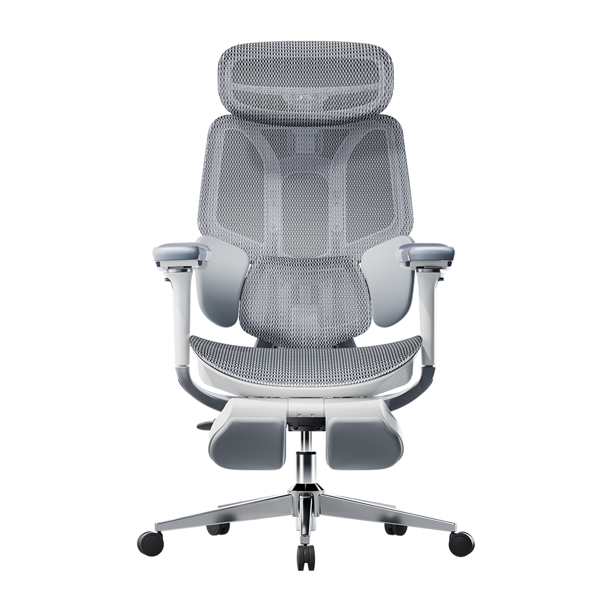 HBADA E3 Pro big and tall ergonomic chair with footrest and 150kg weight capacity.