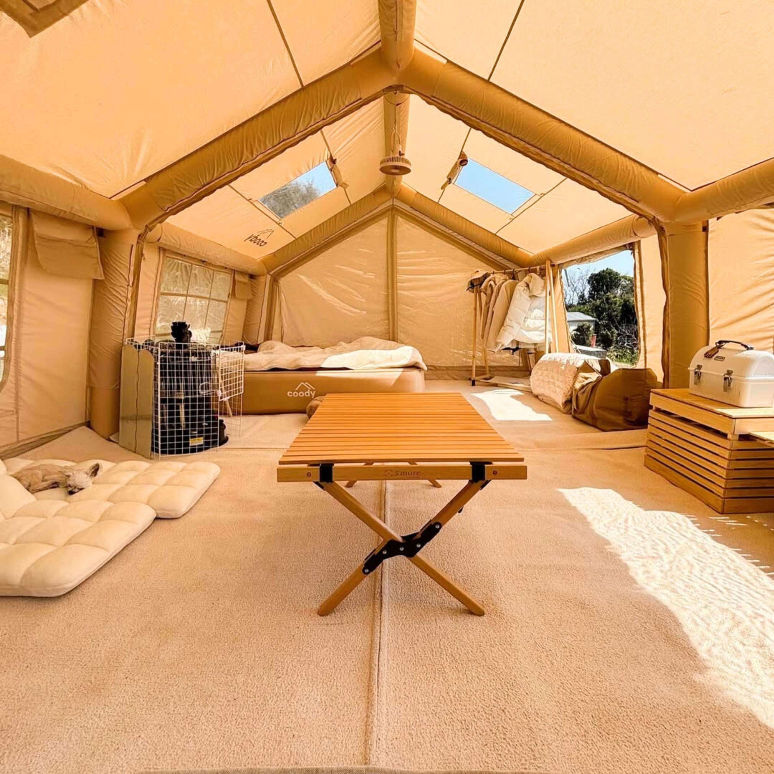 Coody Familia AirTent 17.2 Beige – Inflatable Tent (2-10 Person)