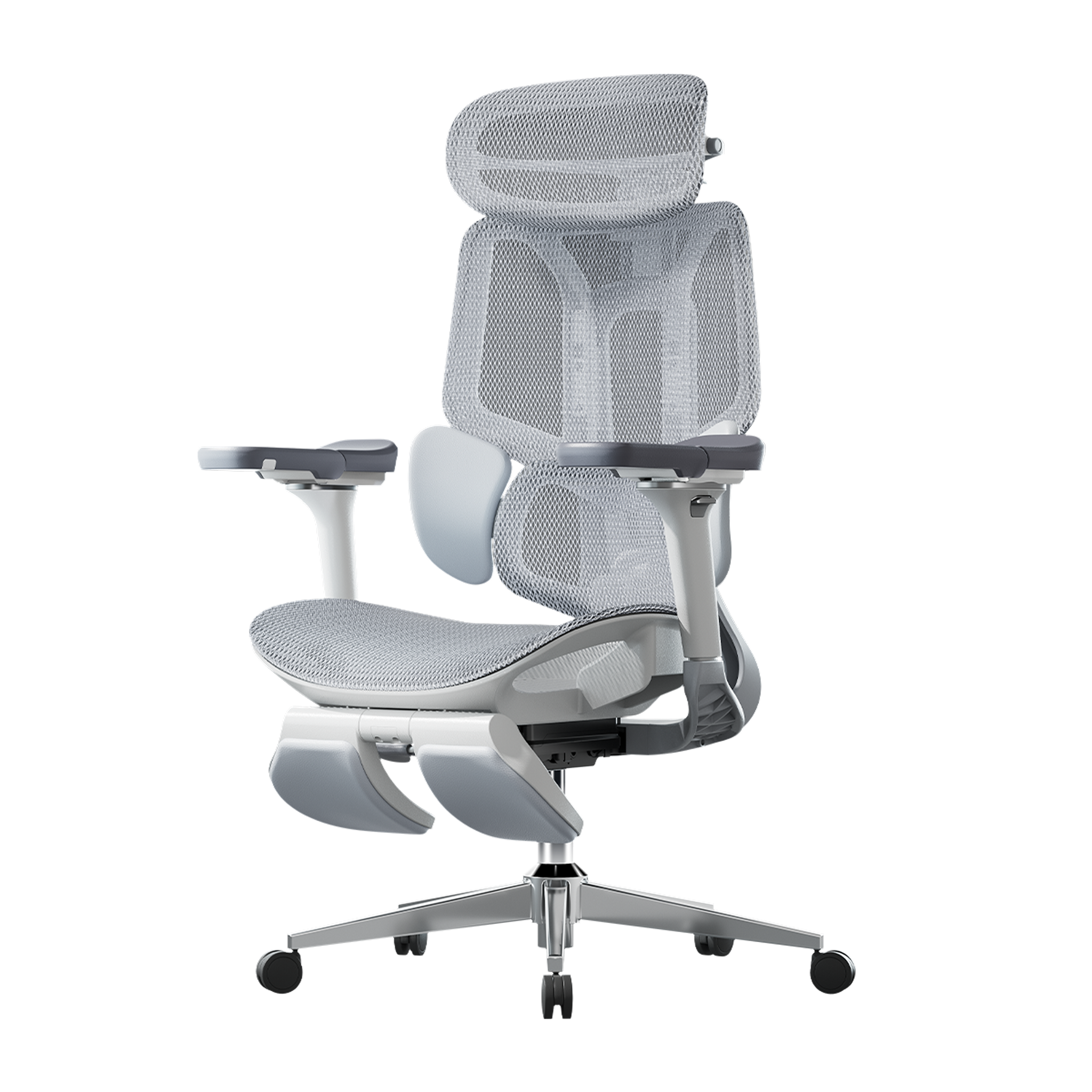HBADA E3 Pro Grey ergonomic office chair with IGR-certified lumbar support.