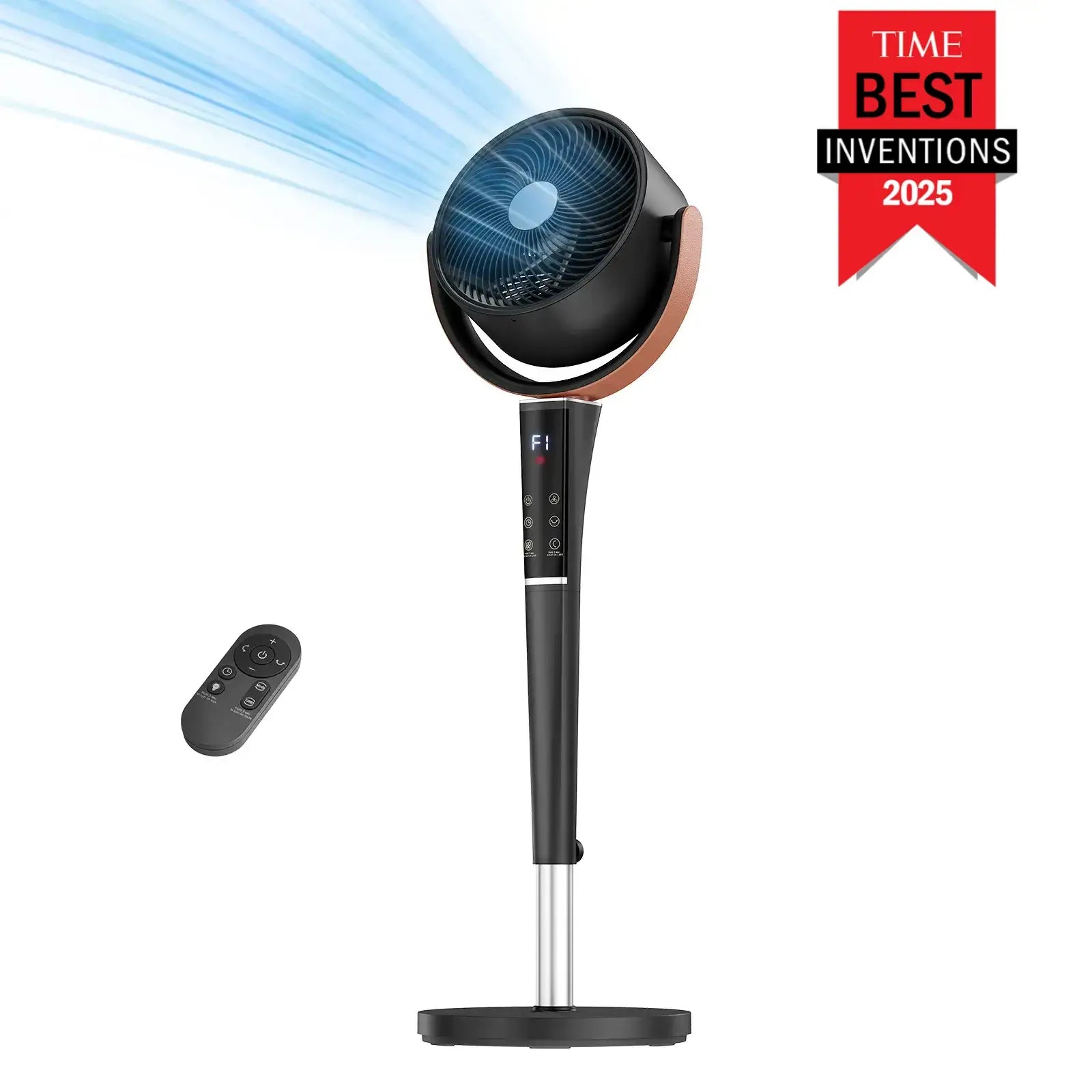 120 Oscillating Standing Fan - Black