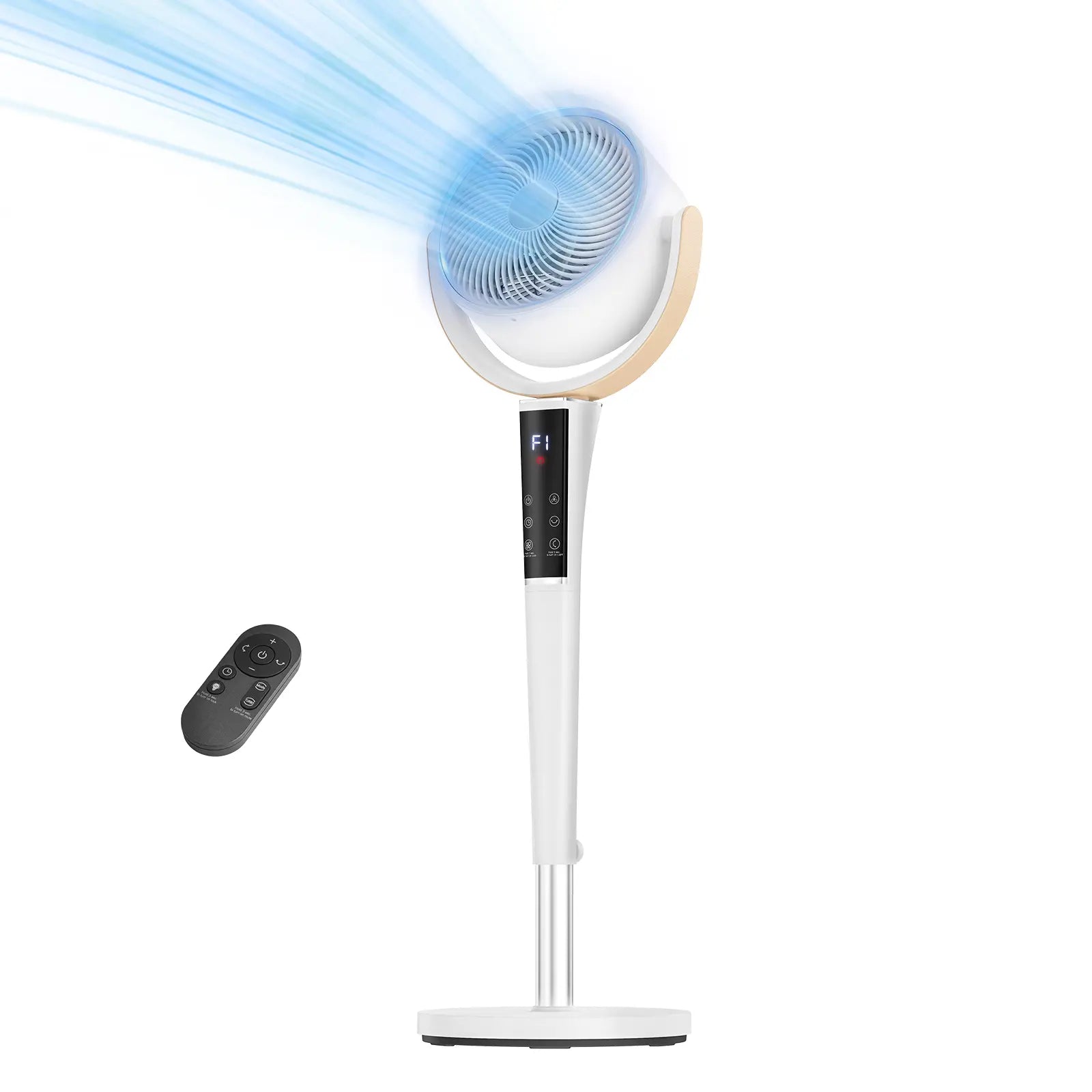120 Oscillating Standing Fan - White
